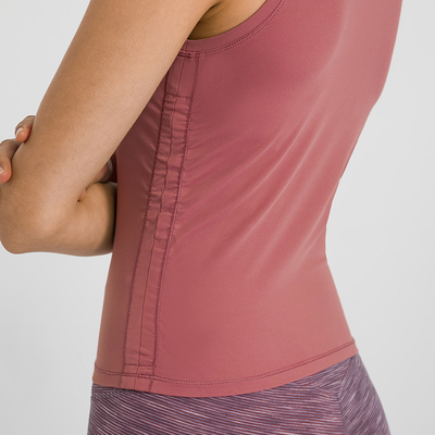 Sleeveless High Elastic Yoga Tank Top Pleated Waist Casual Sports Yoga Clothes