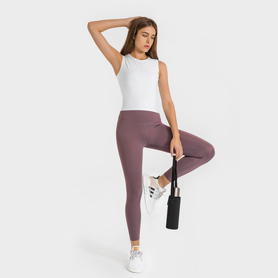 Sleeveless High Elastic Yoga Tank Top Pleated Waist Casual Sports Yoga Clothes
