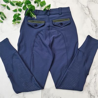 Little Boys Knee Siliocne Horse Riding Pants Navy Equestrian Breeches