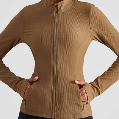 Four Way Stretch Top Quality Women Zipper Horse Riding Jacket Standing Collar