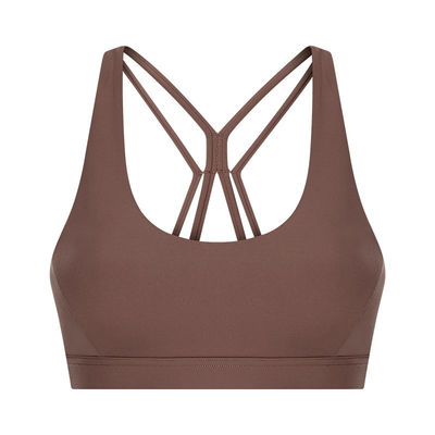 Shockproof Womens Sports Bra Gathered Moisture Wicking Without Steel Ring