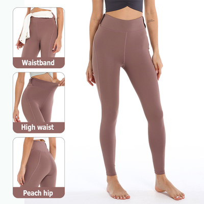 Durable Plus Size Yoga Pants High Waisted Moisture Wicking Peach Hip Leggings
