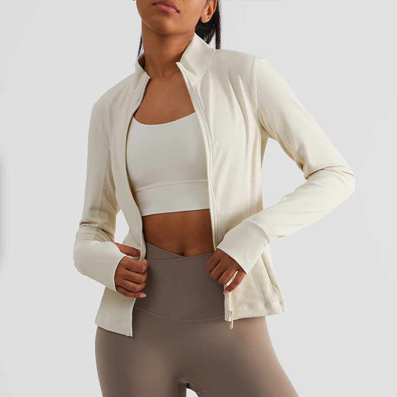 Four Way Stretch Top Quality Women Zipper Horse Riding Jacket Standing Collar